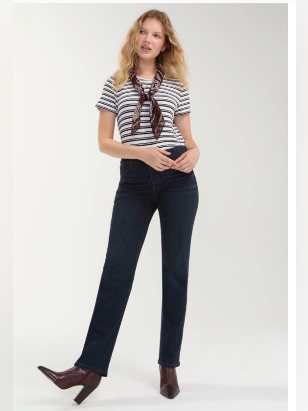 Liverpool Women's Deep Indigo Straight-Leg Jeans